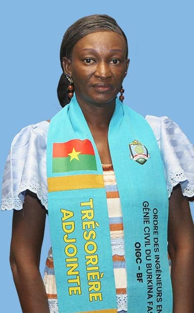 Ing. KAFANDO Eulola Gertrude, Trésorière adjointe de l'Ordre des Ingénieurs en Génie Civil du Burkina Faso